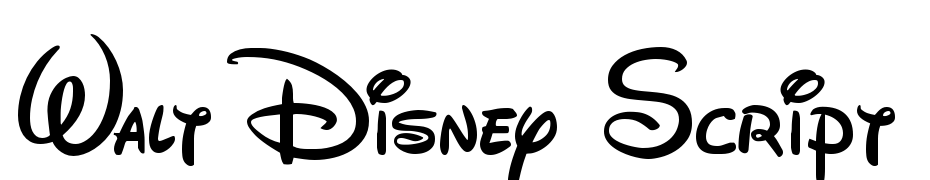 Walt Disney Script Fuente Descargar Gratis